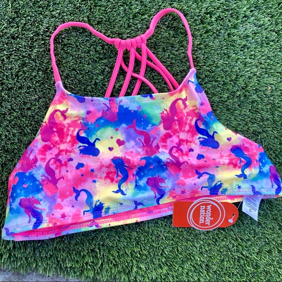 Wonder Nation Rainbow Mermaid Bathing Suit - Picture 4 of 5